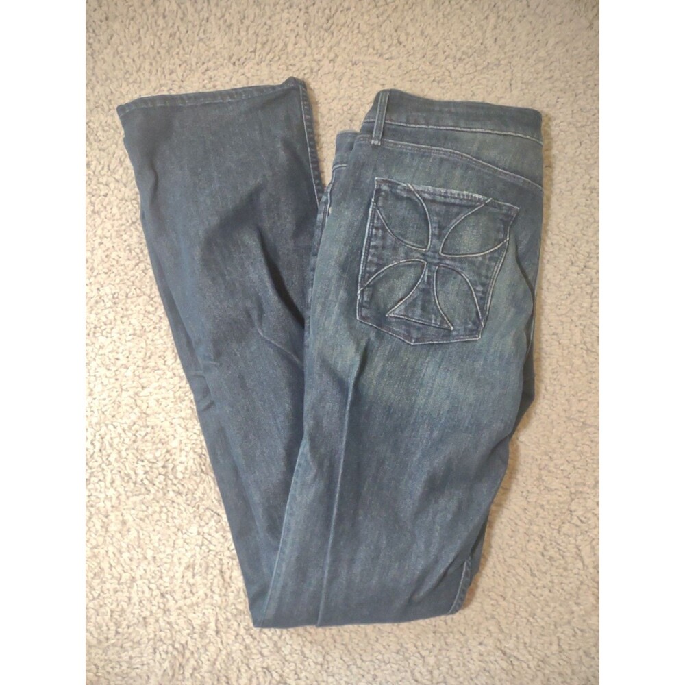 Habitual Stretchy Jeans Womens Size 30 Straight Leg Dark Wash Denim Muddy